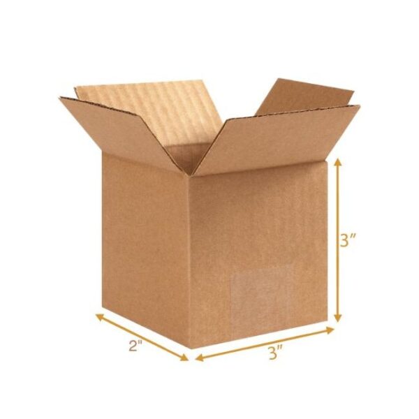 323b-min 3 Ply Corrugated Cardboard Box 3 x 2 x 3 Inch