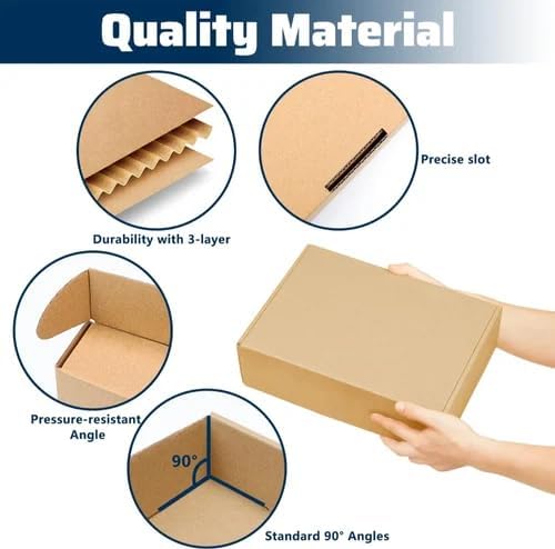 JIA INDUSTRIES size:7 x 4 x 2 Inch,3 Ply Brown Flap,Self Locking Corrugated Box For Sturdy and Secure Shipping,Moving, Courier,Gifting and Multipurpose Use (Pack of 100, Brown)