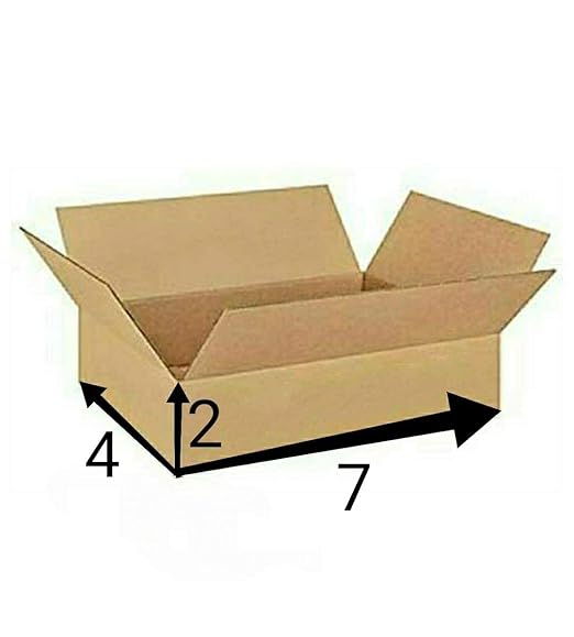 Vyonald Trading Brown Corrugated Box Packing box Size:- 7x4x2 In Inch orrugated Box (10)