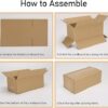 SECUREMENT® 3 Ply Corrugated Box for packing for Secure Shipping, Moving, Courier & Goods Transportation - 7 x 4 x 2 inches (100 Boxes)