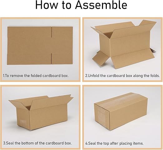 61UI14HWelL._SX522_ SECUREMENT® 3 Ply Corrugated Box for packing for Secure Shipping, Moving, Courier & Goods Transportation - 7 x 4 x 2 inches (100 Boxes)